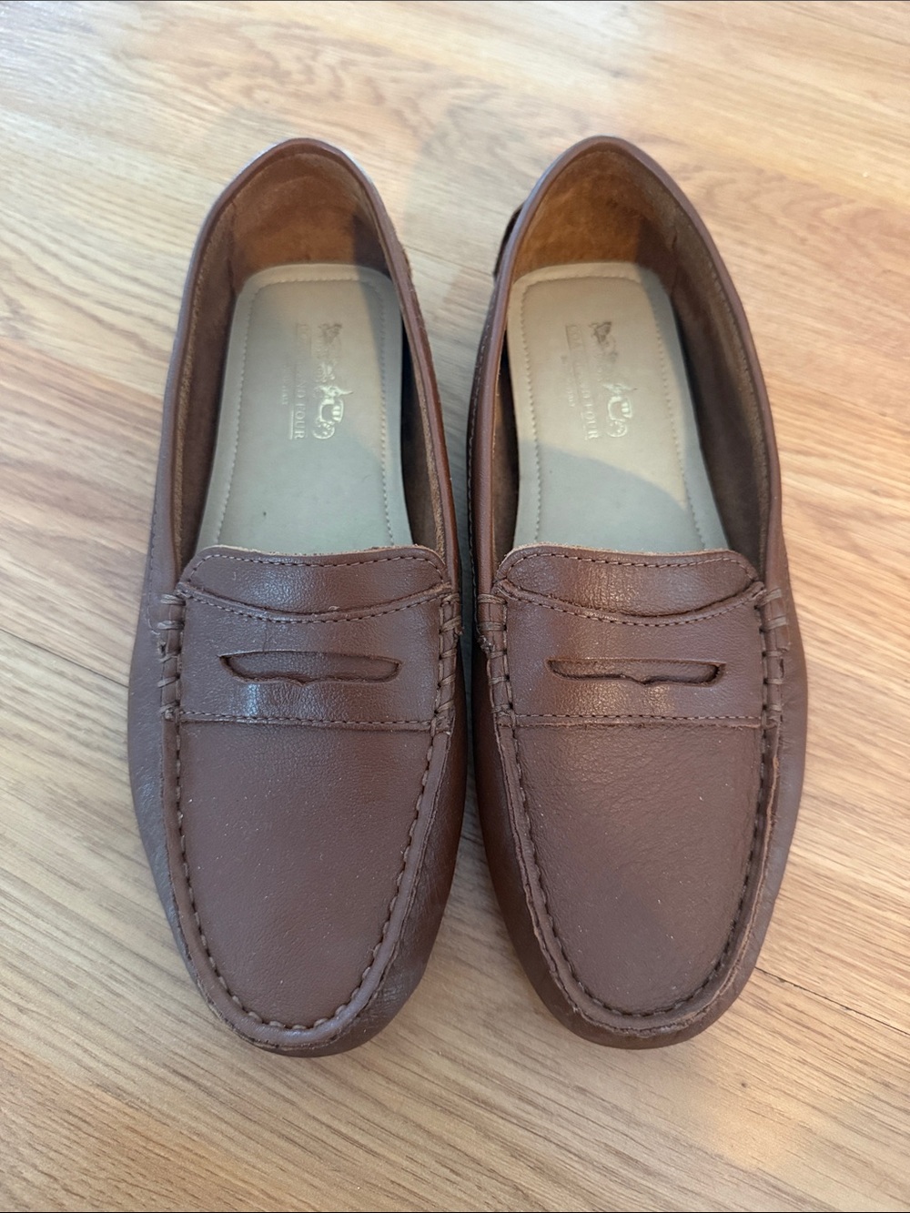 Coach Brown Leather Driving Moccasins
